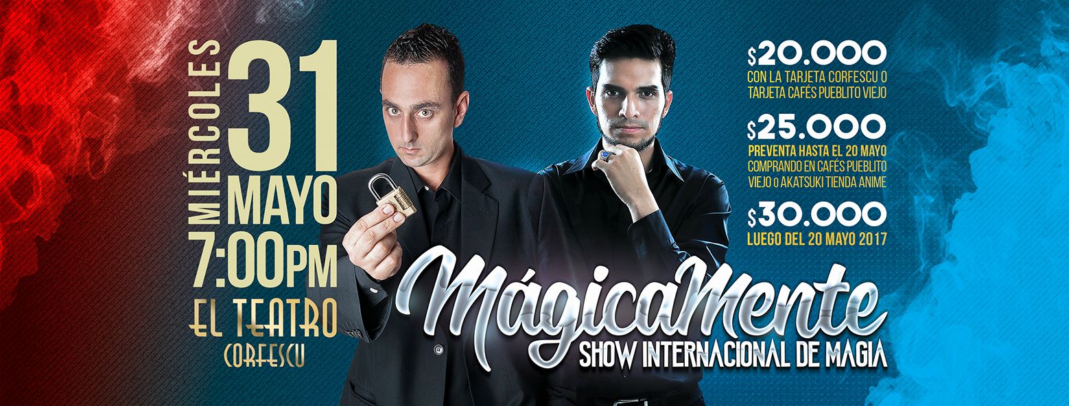 Mágicamente, un espectáculo de magia en el teatro Corfescu de Bucaramanga